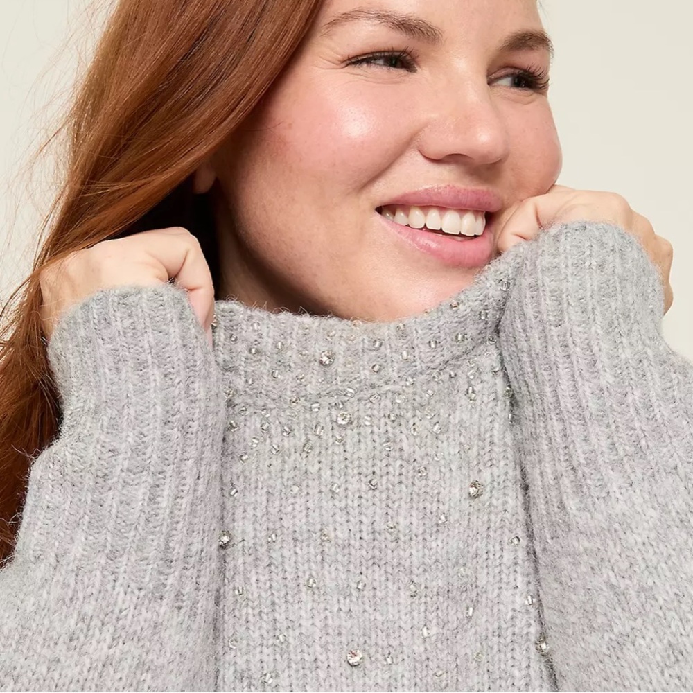 Embellished Crew Neck Sweater